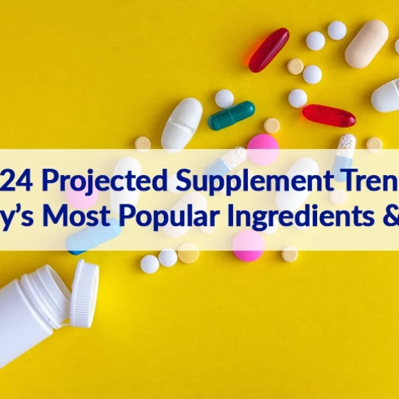 white pill bottle with colorful pill spilling out to represent chart moving in upward trajectory